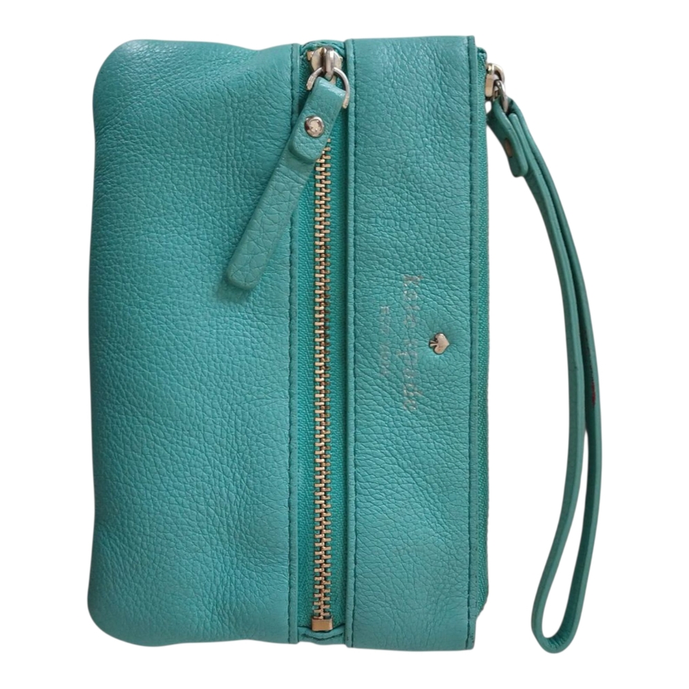 Elegant Kate Spade New York Teal Leather Wristlet